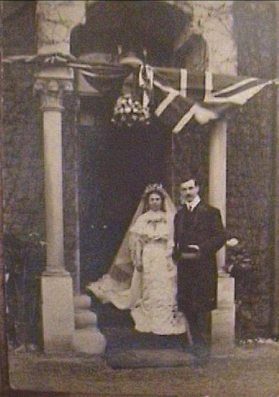 Percy and Dora on their Wedding Day 1904